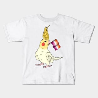 Lesbian Pride Cockatiel Kids T-Shirt